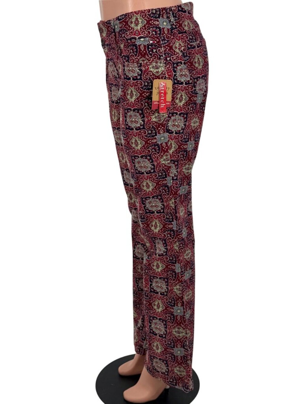 VTG NWT Tommy Hilfiger Paisley Floral Wide Leg Corduroy Jeans | Boho Grunge Y2K - Picture 9 of 16